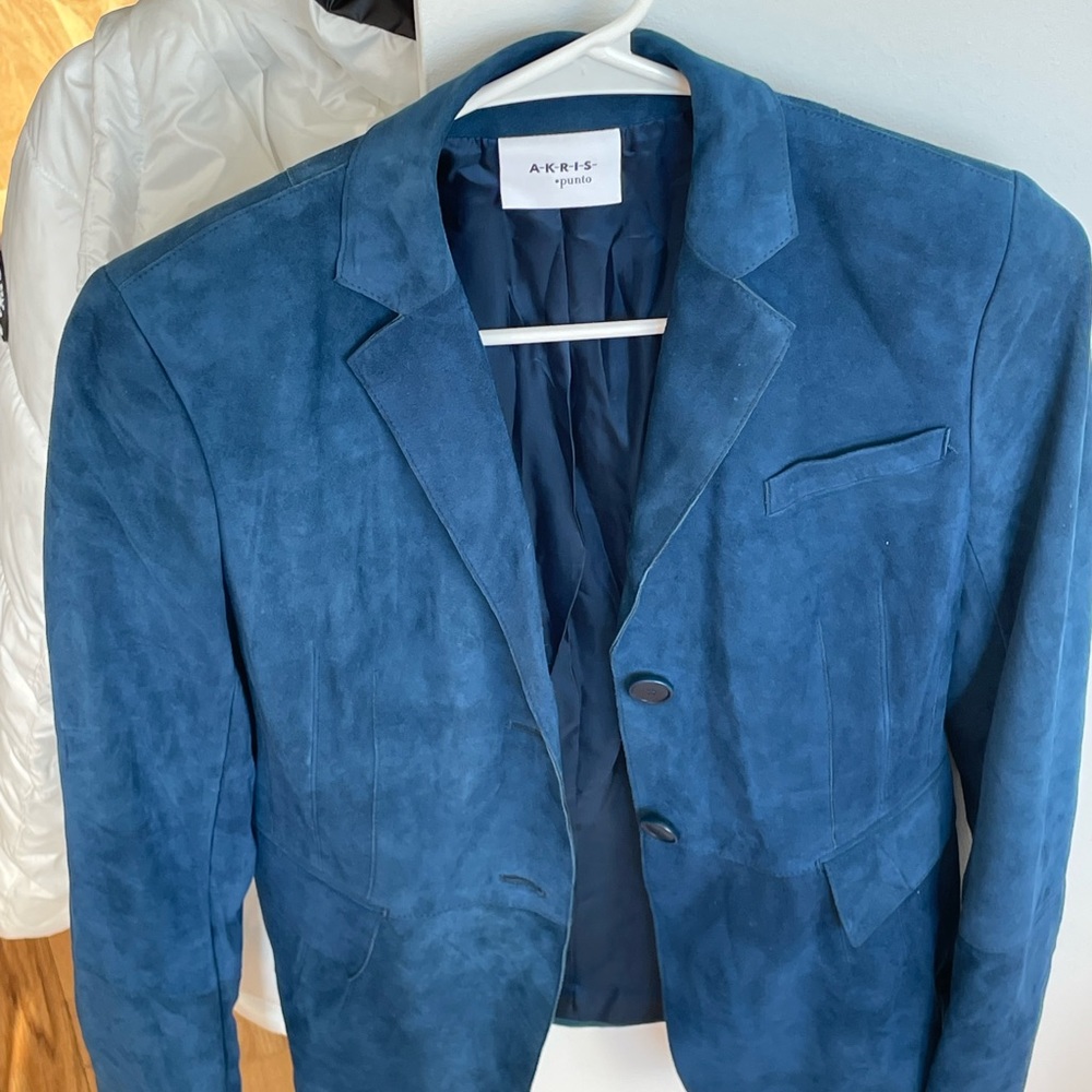 Akris Punto blue suede jacket